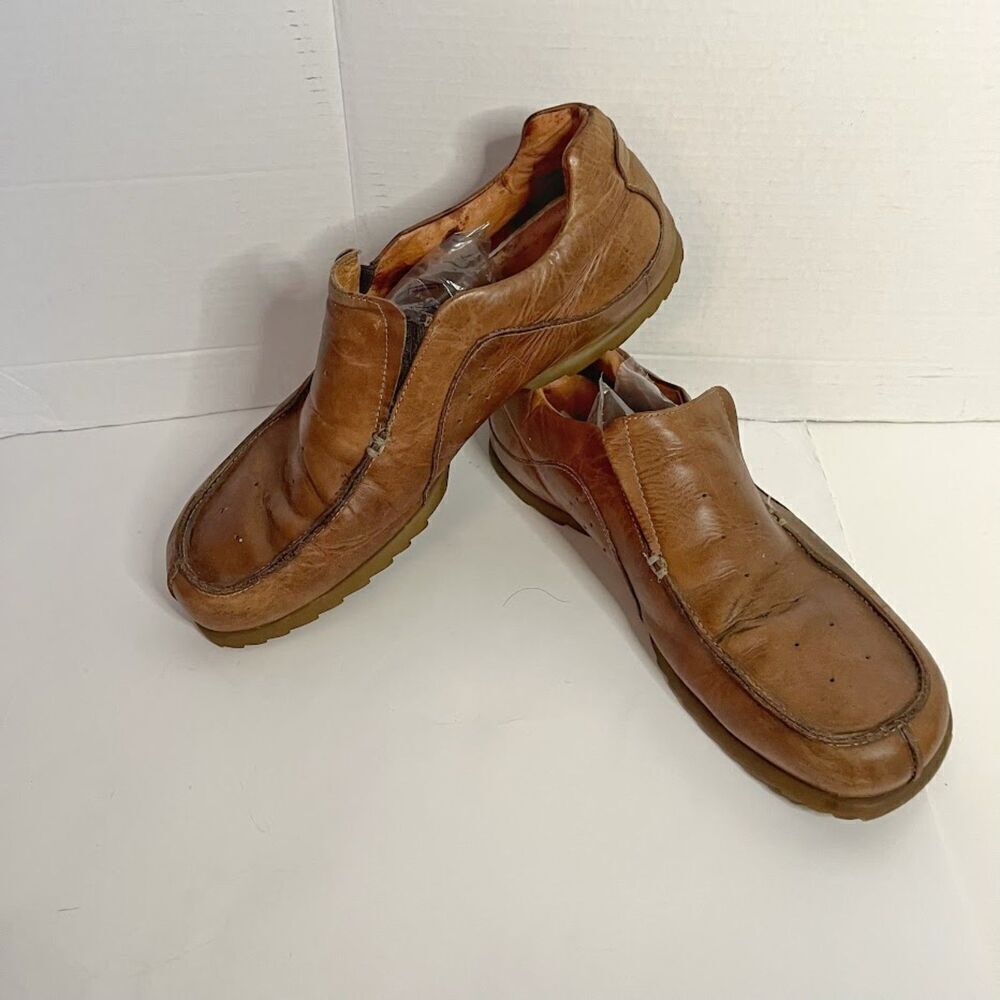 Steve Madden Tomac Leather Slip On Round Toe Driving Loafers